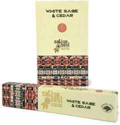Green Tree füstölő pálcás native soul white sage cedar 15 g - delfinbuvar