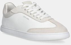 Calvin Klein bőr sportcipő CUPSOLE LACE UP - LTH SUE MIX fehér, HW0HW02435 - fehér Női 40