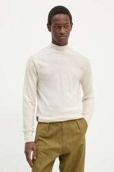 G-Star RAW gyapjú pulóver könnyű, férfi, bézs, garbónyakú, D25175-D847 - bézs XL