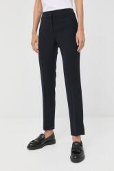 Emporio Armani nadrág női, sötétkék, magas derekú egyenes - sötétkék 34