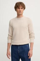 Benetton gyapjúkeverék pulóver férfi, bézs, 116QU108T - bézs XXL