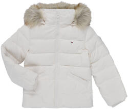 Tommy Hilfiger Geci Fete ESSENTIAL DOWN FUR HOOD JACKET Tommy Hilfiger Alb 8 ani