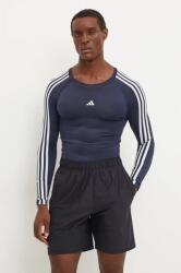 Adidas edzős hosszú ujjú Techfit sötétkék, nyomott mintás, IW0657 - sötétkék XS