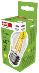EMOS LED izzó Filament Mini Globe / E27 / 5, 9 W (60 W) / 806 lm / Természetes fehér ZF6D43 (ZF6D43)