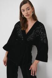 Medicine kimono női, fekete - fekete XL