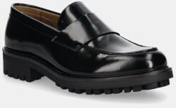 Calvin Klein bőr mokaszin MOCCASIN W/ BAND fekete, férfi, HM0HM01833 - fekete Férfi 42