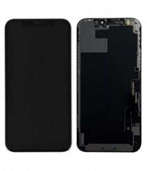 Apple iPhone 12/12 Pro, LCD kijelző érintőplexivel + ragasztóval (LTPS ZY COF), fekete