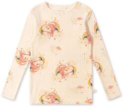 Konges Sløjd gyerek pamut hosszú ujjú felső MINNIE GLITTER BLOUSE GOTS bézs, KS102053 - bézs 74