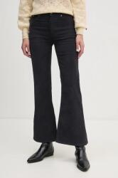 Pepe Jeans kordbársony nadrág WILLA szürke, magas derekú trapéz, PL211786 - szürke 25/30