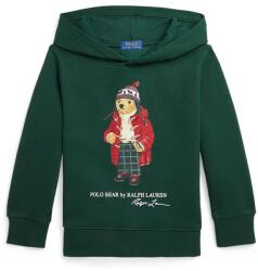 Ralph Lauren gyerek felső zöld, nyomott mintás, kapucnis, 322960440003 - zöld 102-108