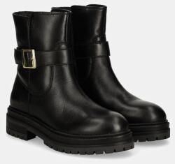 Answear Lab bőr csizma fekete, női, lapos talpú - fekete Női 41 - answear - 38 990 Ft