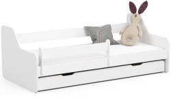 AKORD AKORD ACTIV 180x80 Gyerekágy Laminált Fehér Védőkorláttal (AKO-LOZDZACTIV180B)