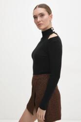 ANSWEAR pulóver könnyű, női, fekete, félgarbó nyakú - fekete M/L - answear - 4 990 Ft