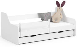 AKORD AKORD ACTIV 160x80 Gyerekágy Laminált Fehér Védőkorláttal (AKO-LOZDZACTIV160B)