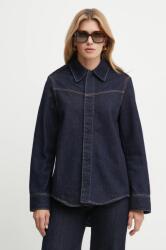 Victoria Beckham farmering női, galléros, sötétkék, relaxed, 1424DSH006123A - sötétkék 40
