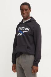 Reebok felső fekete, férfi, nyomott mintás, kapucnis, 100206027 - fekete L