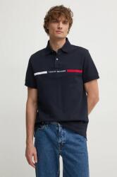 Tommy Hilfiger poló sötétkék, férfi, nyomott mintás, MW0MW38130 - sötétkék XXL