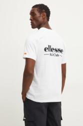 Ellesse pamut póló CONDENA fehér, férfi, nyomott mintás, SHX20960 - fehér S