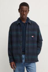 Tommy Hilfiger pamut ing férfi, galléros, sötétkék, relaxed, DM0DM19657 - sötétkék M