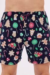 Cornette Comfort 167 karácsonyi alsónadrág mézeskalácsokkal, fekete, L