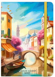 Dolce Blocco Határidőnapló DOLCE BLOCCO Secret Diary Venice B/6 napi keménytáblás gumis 2025 (21343)