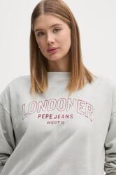 Pepe Jeans pamut melegítőfelső FIORELINA szürke, női, nyomott mintás, PL581464 - szürke L