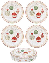 Easy Life Porcelán desszerttányérszett 4db-os, 19cm, dobozban, Christmas Eve (1100CEVE)
