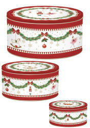 Easy Life Nuova R2S Fémdoboz 3 db-os szett kerek, 19, 5x8/16, 5x7, 5/13, 5x6, 5cm, Magie de Noel (099MNOE)
