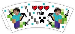 Personal Személyre szabott papír poharak 6 db - Minecraft