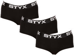 Styx 3PACK női bugyi Styx lábszárral fekete (3IN0960) S