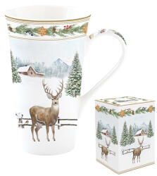 Easy Life Porcelán bögre 600ml, dobozban, White Forest (1462WHIF)