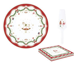 Easy Life Nuova R2S Porcelán tortatál lapáttal 32cm dobozban, Magie de Noel (1112MNOE)