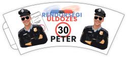 Personal Személyre szabott papír poharak 6 db - Rendőr ünnepség