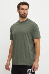 EA7 Emporio Armani pamut póló zöld, férfi, sima, PJ2QZ. 6DUT10 - zöld M