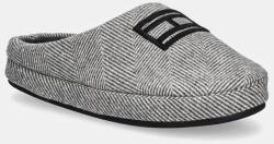 Tommy Hilfiger papucs FLAG HERRINGBONE HOUSE SHOE szürke, FM0FM05304 - szürke Férfi 41/42