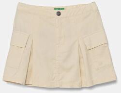Benetton gyerek kordbársony szoknya bézs, mini, egyenes, 4O5GC0021 - bézs 122