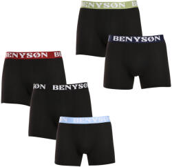 Benysøn 5PACK fekete Benysøn férfi boxeralsó (4003) M