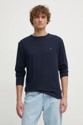 Tommy Hilfiger hosszú ujjú sötétkék, férfi, sima, UM0UM03366 - sötétkék S