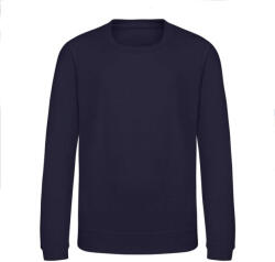 Just Hoods Környakas gyerek pulóver bolyhozott belsővel AWJH030J, Oxford Navy-3/4 (awjh030joxn-3-4)