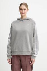 Adidas felső Wash Hoodie szürke, női, nyomott mintás, kapucnis, IW3414 - szürke M