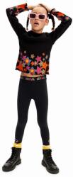 Desigual gyerek legging DAISY fekete, nyomott mintás, 24WGKK03 - fekete 110-128