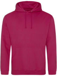 Just Hoods Uniszex laza szabású kapucnis pulóver AWJH001, Cranberry-L (awjh001cr-l)