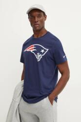 Nike pamut póló New England Patriots sötétkék, férfi, nyomott mintás, N199-41S-8K-CLH - sötétkék S