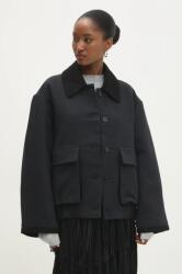 Answear. LAB Answear Lab rövid kabát női, sötétkék, átmeneti, oversize - sötétkék S/M