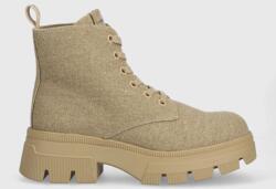 Calvin Klein Jeans bakancs CHUNKY COMBAT LACEUP bézs, női, lapos talpú, YW0YW01239 - bézs Női 42
