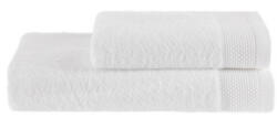 SOFT COTTON BAMBOO törölköző és fürdőlepedő ajándékszett, 2 db Fehér / White