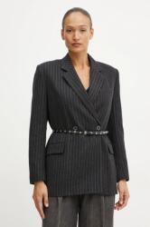 MICHAEL Michael Kors gyapjú kabát szürke, mintás, oversize, MF4108DF2A - szürke 38