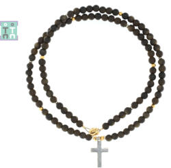  Colier din Obsidian Auriu Rotund 4-4, 9 mm - Accesorii de Argint 925 - GF - concepttropic - 99,00 RON