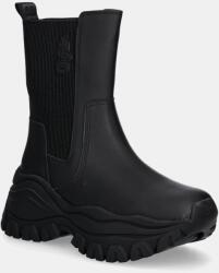 Buffalo bokacsizma Lola Chelsea fekete, női, enyhén téliesített, platformos, 1220054-BLK - fekete Női 39