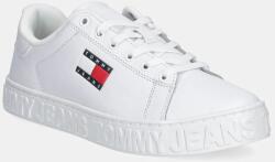 Tommy Hilfiger bőr sportcipő TJW LOGO SNEAKER ESS - fehér Női 41 - answear - 26 990 Ft